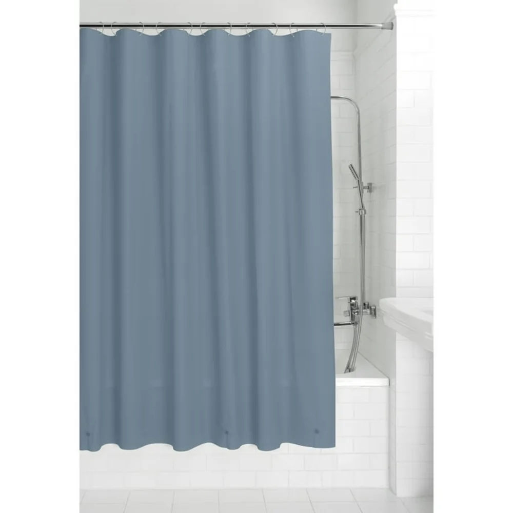 Mainstays Basic Light Weight Thickness PEVA Solid Shower Curtain Liner, Magnetic